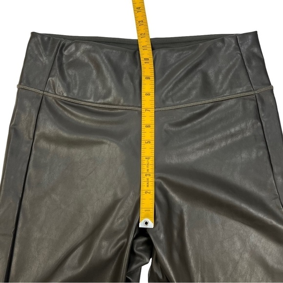 Athleta All Over Gleam Tight Faux Leather in Olive Size M - Picture 9 of 12